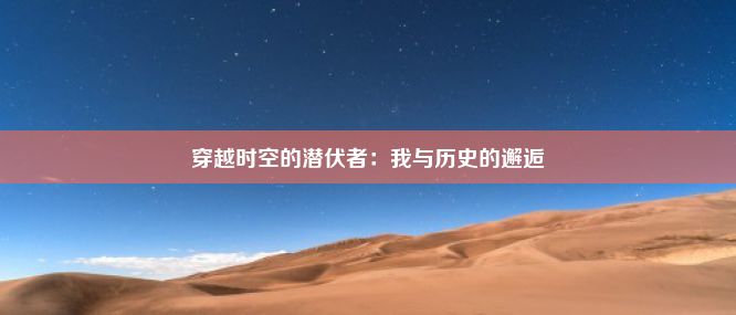 穿越时空的潜伏者：我与历史的邂逅